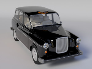 London Taxi - Austin Cab Schwarz 3D Model