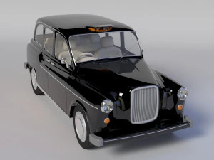 London Taxi - Austin Cab Schwarz 3D Model