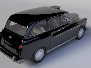 London Taxi - Austin Cab Schwarz 3D Model