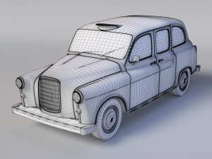 London Taxi - Austin Cab Schwarz 3D Model