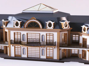 Neoclassical building 3D Model
