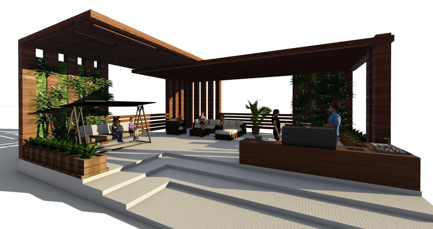 Pergola 3D Model .c4d .max .obj .3ds .fbx .stl .blend 