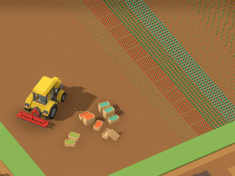 Voxel Farm 80 Items 3D Model