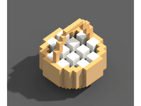 Voxel Farm 80 Items 3D Model