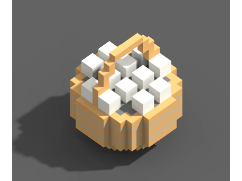 Voxel Farm 80 Items 3D Model
