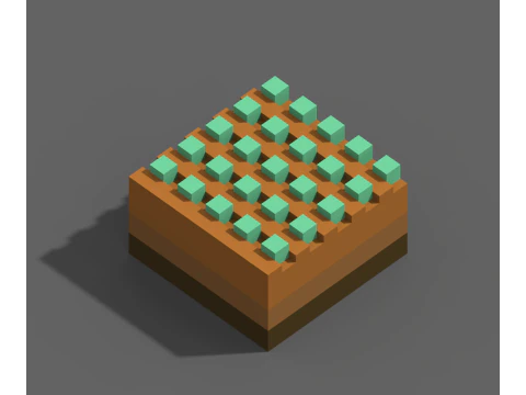 Voxel Farm 80 Items 3D Model