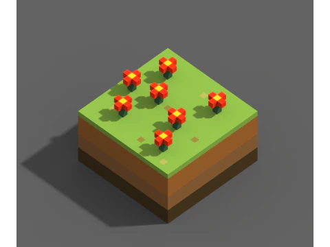 Voxel Farm 80 Items 3D Model