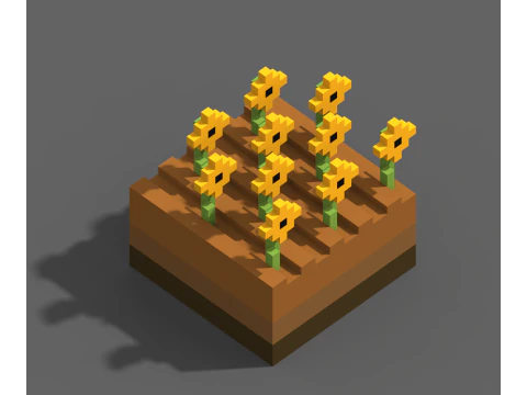 Voxel Farm 80 Items 3D Model