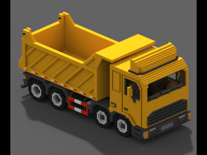 Voxel Tipper Truck Modèle 3D
