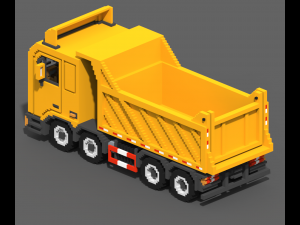Voxel Tipper Truck Modèle 3D