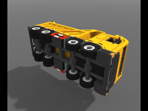 Voxel Tipper Truck Modèle 3D