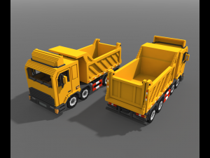 Voxel Tipper Truck Modèle 3D