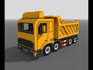 Voxel Tipper Truck Modèle 3D
