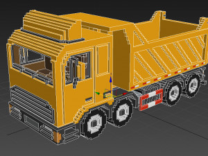 Voxel Tipper Truck Modèle 3D