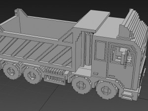 Voxel Tipper Truck Modèle 3D