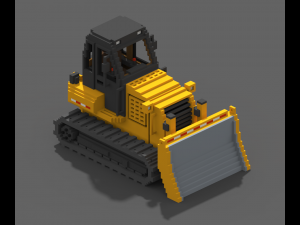 Voxel Bulldozer 3D Модель