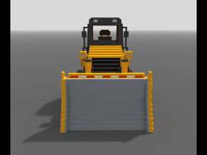 Voxel Bulldozer 3D Model