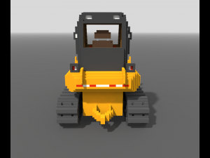 Voxel Bulldozer 3D Модель