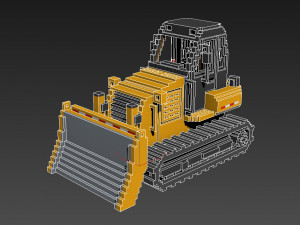 Voxel Bulldozer 3D Модель