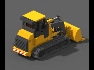 Voxel Crawler Loader 3D Model