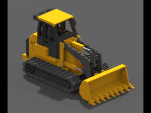 Voxel Crawler Loader 3D Model