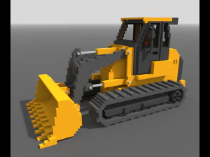 Voxel Crawler Loader 3D Model