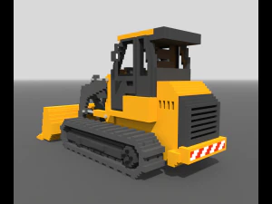 Voxel Crawler Loader 3D Model