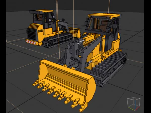 Voxel Crawler Loader 3D Model
