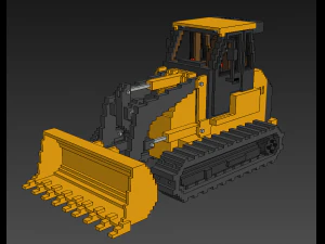 Voxel Crawler Loader 3D Model