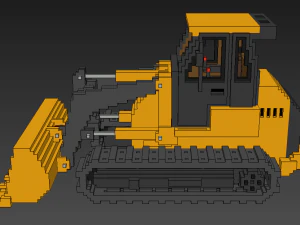 Voxel Crawler Loader 3D Model