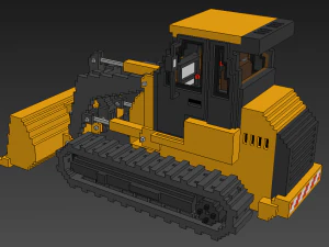 Voxel Crawler Loader 3D Model