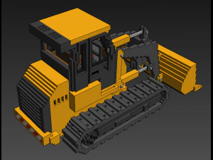 Voxel Crawler Loader 3D Model