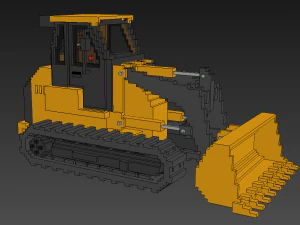 Voxel Crawler Loader 3D Model