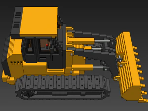 Voxel Crawler Loader 3D Model