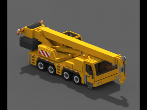 Voxel Crane Truck 3D 模型