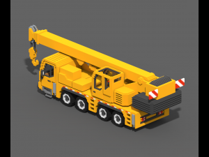 Voxel Crane Truck 3D 模型