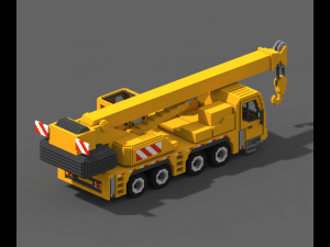 Voxel Crane Truck 3D 模型