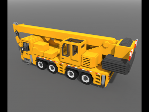 Voxel Crane Truck 3D 模型
