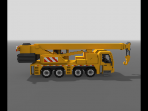Voxel Crane Truck 3D 模型