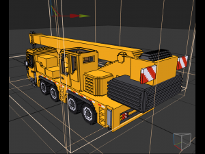 Voxel Crane Truck 3D 模型
