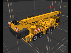 Voxel Crane Truck 3D 模型