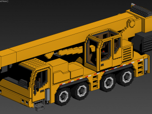 Voxel Crane Truck 3D 模型