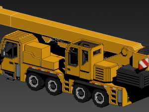 Voxel Crane Truck 3D 模型