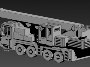 Voxel Crane Truck 3D 模型