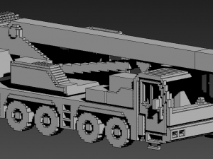 Voxel Crane Truck 3D 模型