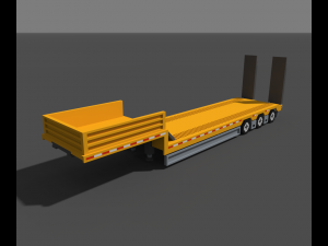 Voxel Truck And Loader Trailer 3D Модель