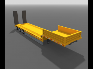 Voxel Truck And Loader Trailer 3D Модель