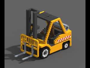 Voxel Forklift 3D Model