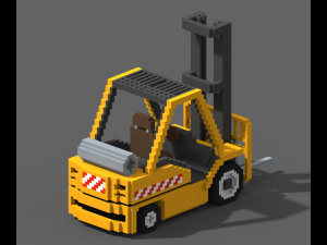 Voxel Forklift Model 3D