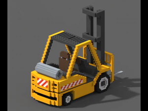 Voxel Forklift 3D Model